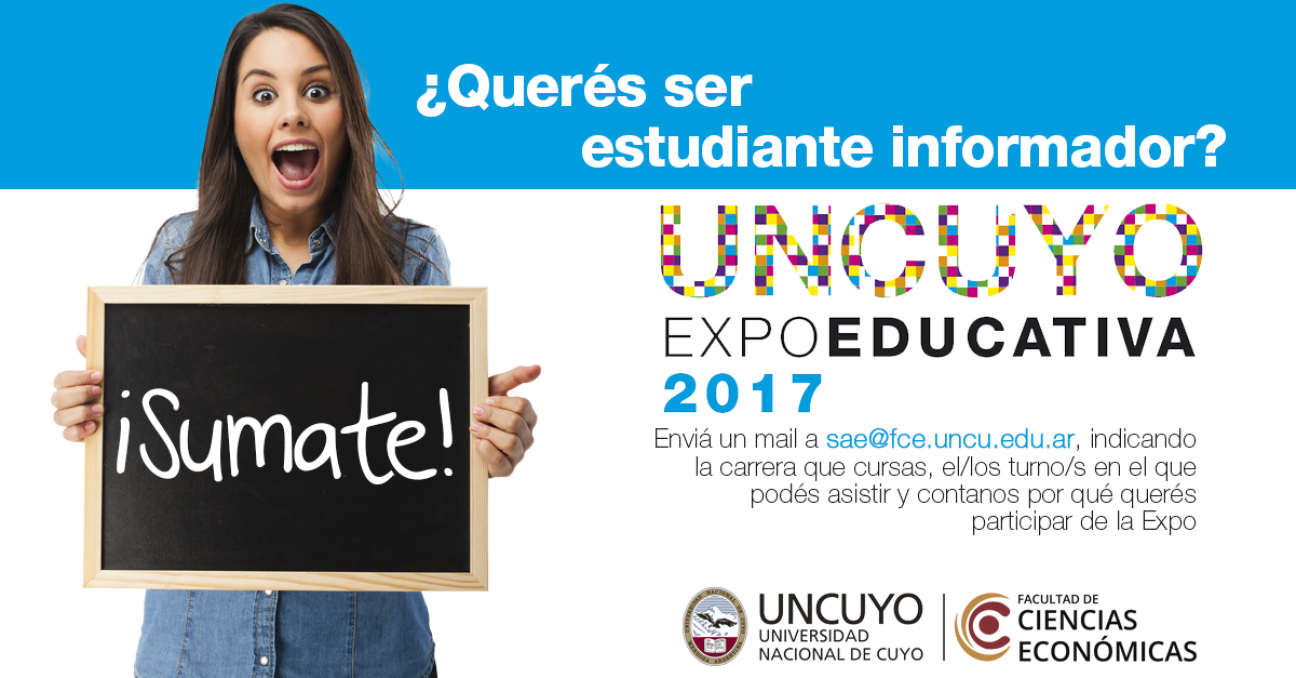 imagen ¿Querés ser un estudiante informador en la Expo Educativa 2017? ¡Sumate!