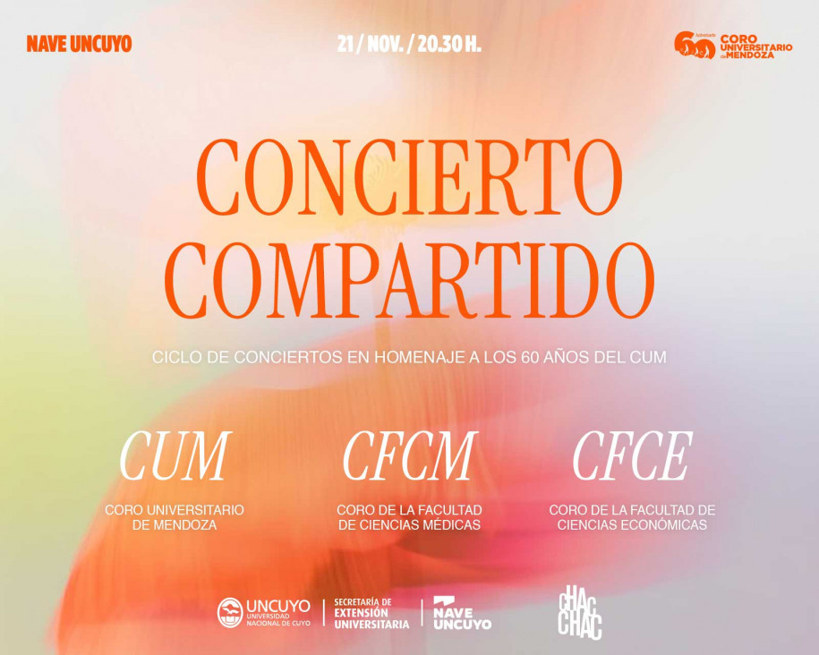 imagen El Coro Universitario de Mendoza continúa las celebraciones de su 60° Aniversario con dos Conciertos Compartidos