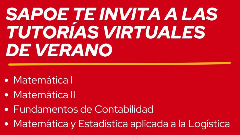 imagen Tutorías de Verano - Matemática y Estadística aplicada a la Logística