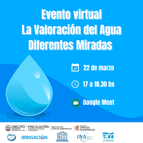 imagen El RIGA invita a participar del evento virtual "La valoración del agua. Diferentes miradas"