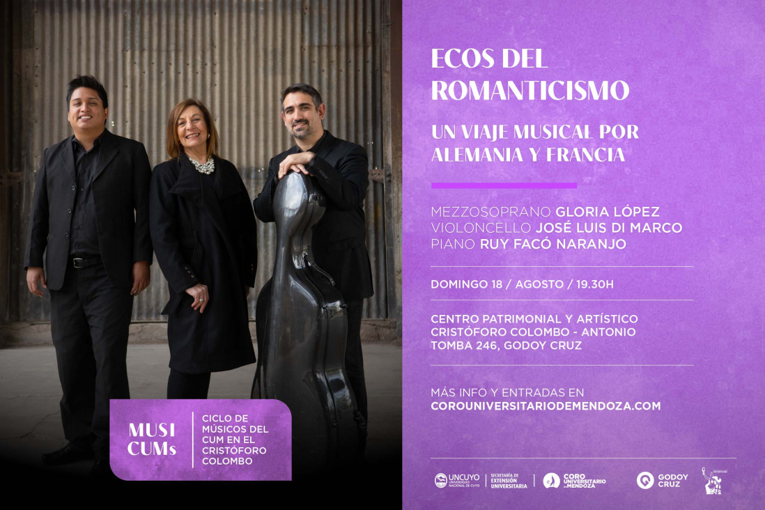 imagen El romanticismo alemán y francés se unen en un concierto imperdible para canto, cello y piano 