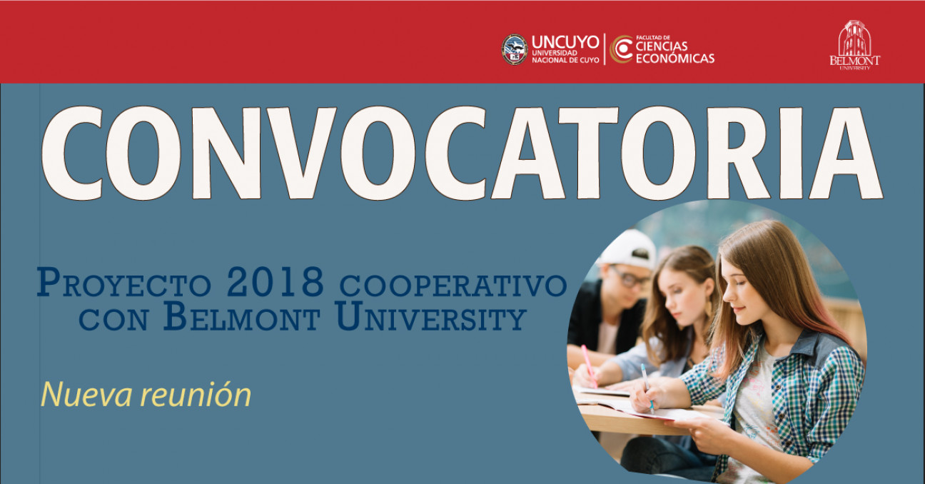 imagen Convocatoria para participar de proyecto de intercambio estudiantil con alumnos de la Universidad de Belmont, Nashville, USA - Mayo 2018