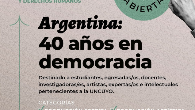 imagen Se lanzó el concurso "ARGENTINA: 40 años en democracia" 