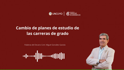 imagen El Decano Miguel González Gaviola habló sobre los nuevos planes de estudio 