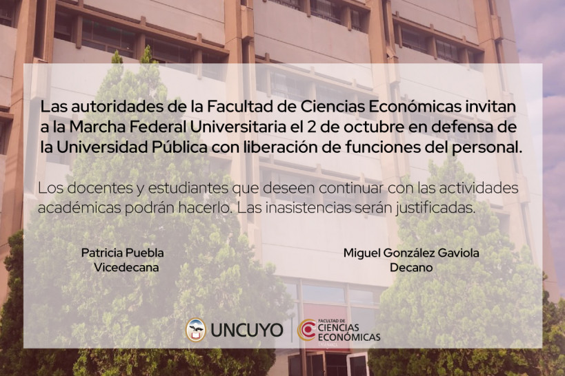 imagen Comunicado sobre la Marcha Federal Universitaria