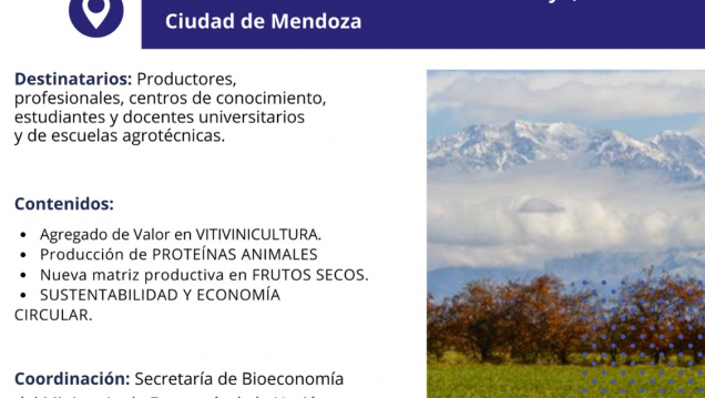imagen La Universidad Nacional de Cuyo y la Secretaría de Bioeconomía invitan al Seminario Regional Cocrear Bioeconomía en Nuevo Cuyo
