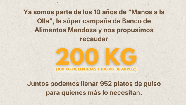 imagen Sumate la décima edición del "Manos a la olla"