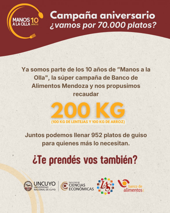imagen Sumate la décima edición del "Manos a la olla"