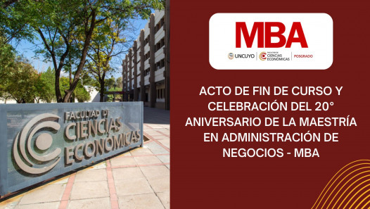 imagen Acto de fin de curso y celebración del 20° aniversario de la Maestría en Administración de Negocios MBA