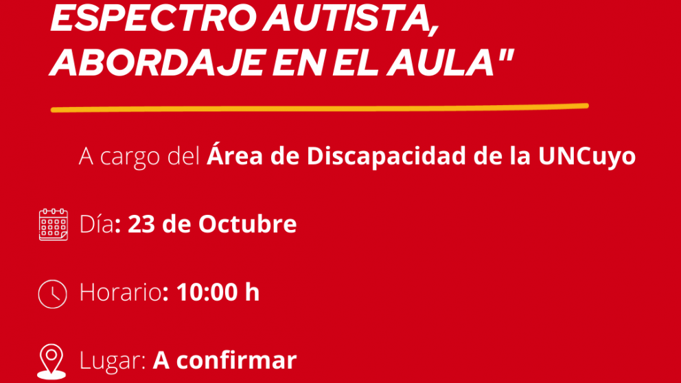 imagen Taller "Trastornos del Espectro Autista, Abordaje en el Aula"