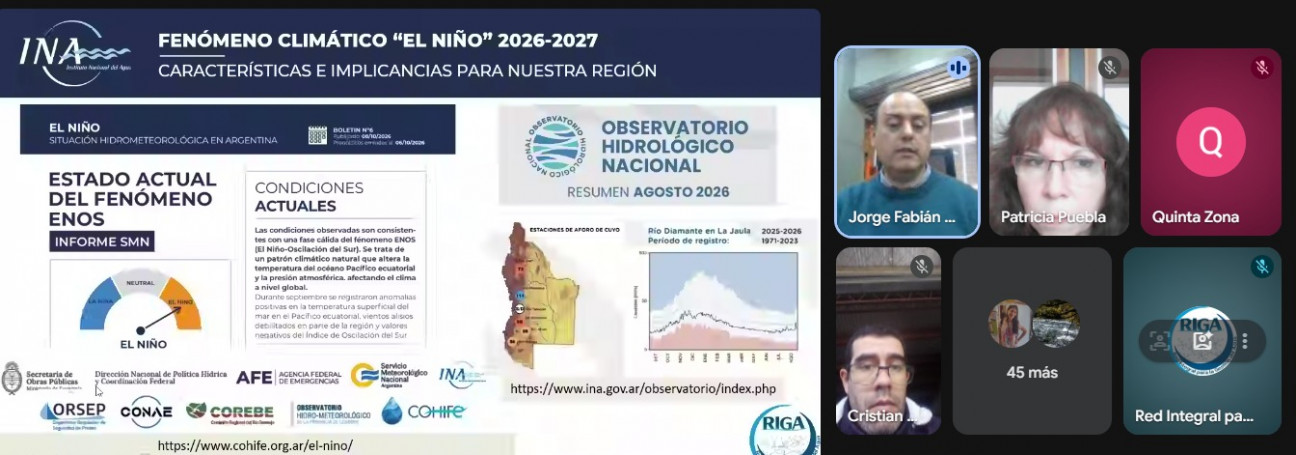 imagen RIGA realizó un encuentro sobre el fenómeno climático El Niño y sus implicancias para Mendoza
