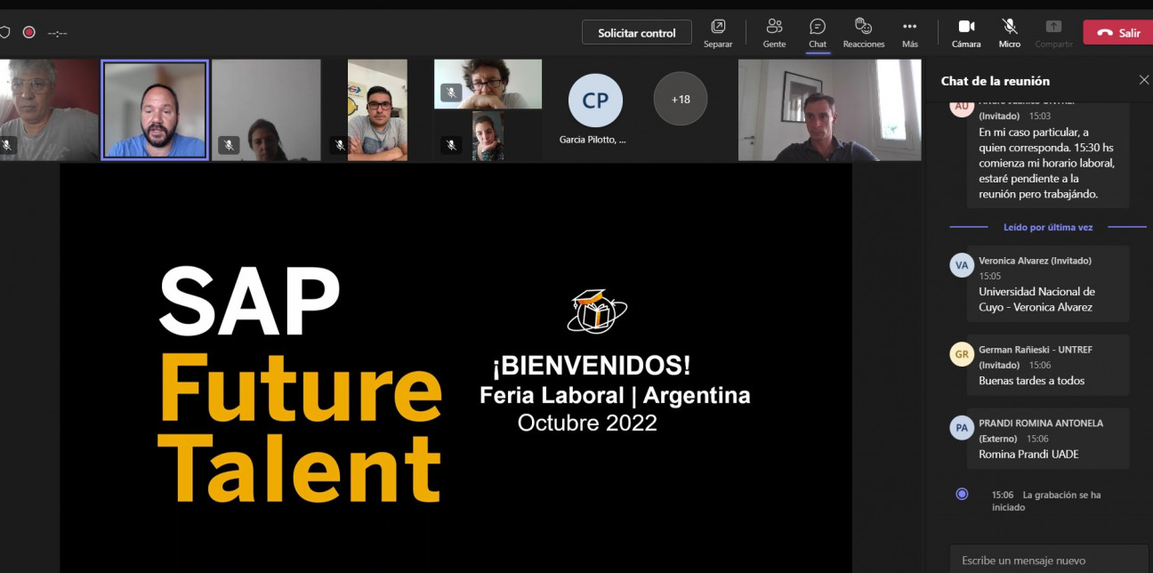 imagen Nuestros estudiantes participaron en el Kick off y Feria Laboral de la 2da ronda del programa SAP Future Talent