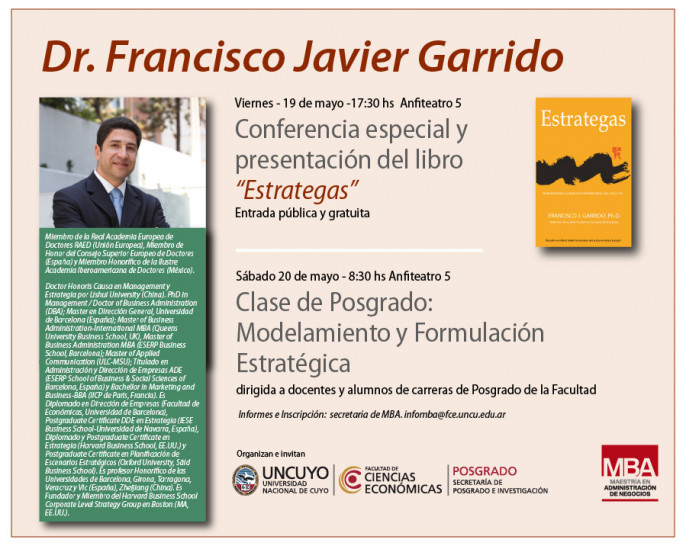 imagen Presentación del Dr. Francisco Javier Garrido "Estrategas: Reinventando la realidad empresarial del siglo XXI"