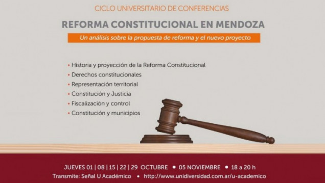 imagen La UNCUYO analizará en profundidad la reforma constitucional de Mendoza