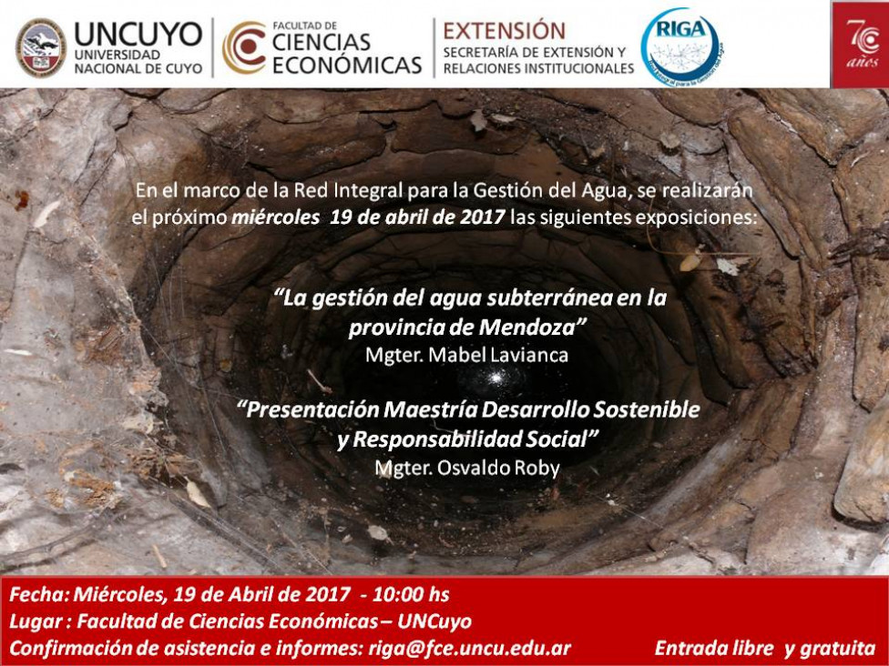 imagen Ciclo de conferencias de la Red Integral para la Gestión del Agua