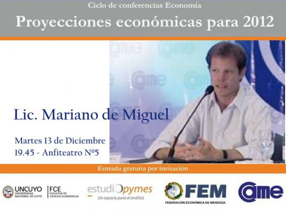 imagen Disertación sobre Proyecciones Económicas para 2012