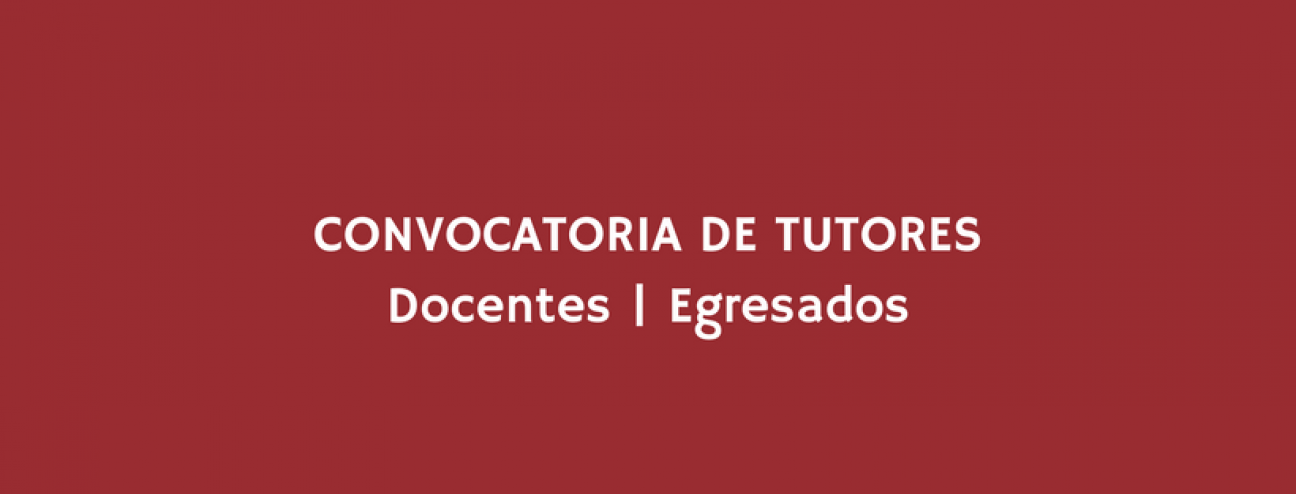 imagen  Convocatorias de tutores