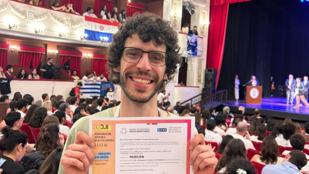 imagen Egresado y docente adscripto de nuestra facultad fue distinguido en las XXXII Jornadas de Jóvenes Investigadores de AUGM