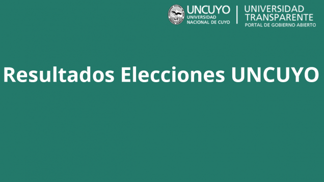 imagen Se encuentran disponibles los resultados de las Elecciones UNCUYO