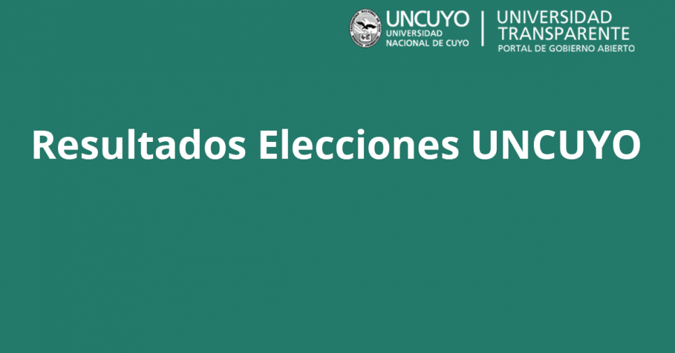 imagen Se encuentran disponibles los resultados de las Elecciones UNCUYO