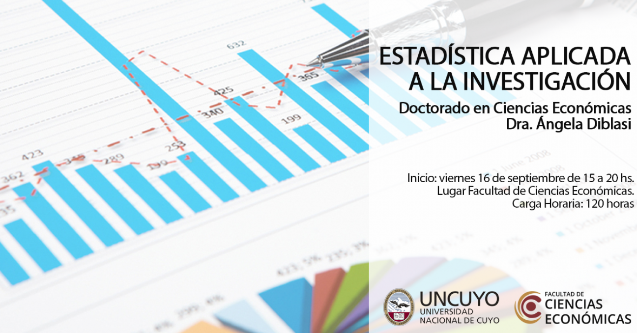 imagen En el marco del Doctorado en Ciencias Económicas se dictará el curso "Estadística Aplicada a la Investigación" a cargo de la Dra. Ángela Diblasi.