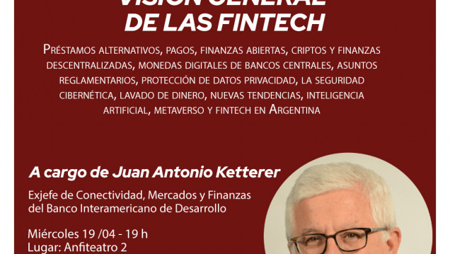 imagen Juan Antonio Ketterer brindará una charla sobre la Visión General de las Fintech