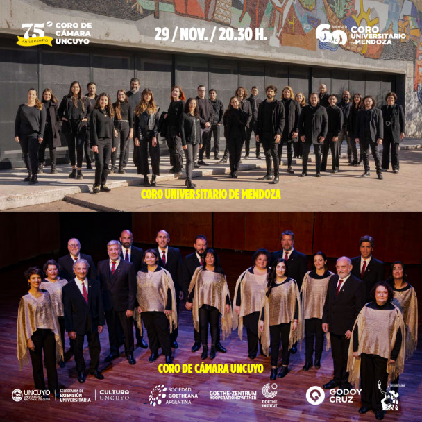 imagen Dos coros emblemáticos de la UNCUYO se unen en un concierto histórico