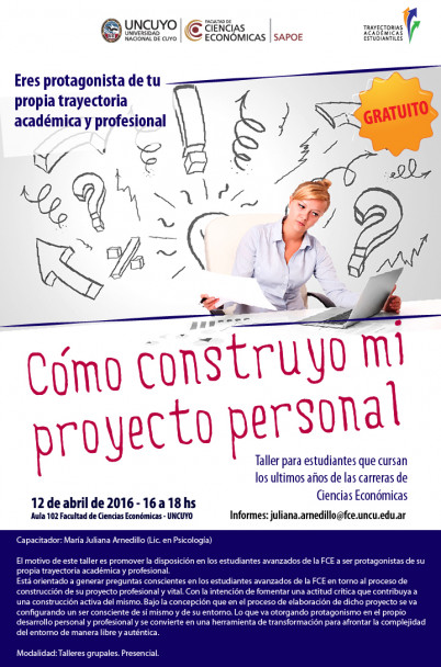 imagen Taller: “Cómo construyo mi Proyecto Profesional” - SAPOE  