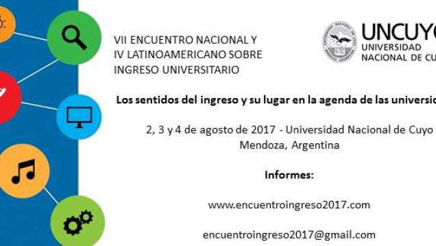 imagen VII Encuentro Nacional y IV Latinoamericano sobre Ingreso Universitario: "Los sentidos del Ingreso y su lugar en la agenda de las universidades"