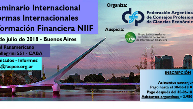 imagen VII Seminario Internacional sobre Normas Internacionales de Información Financiera | Buenos Aires 2018