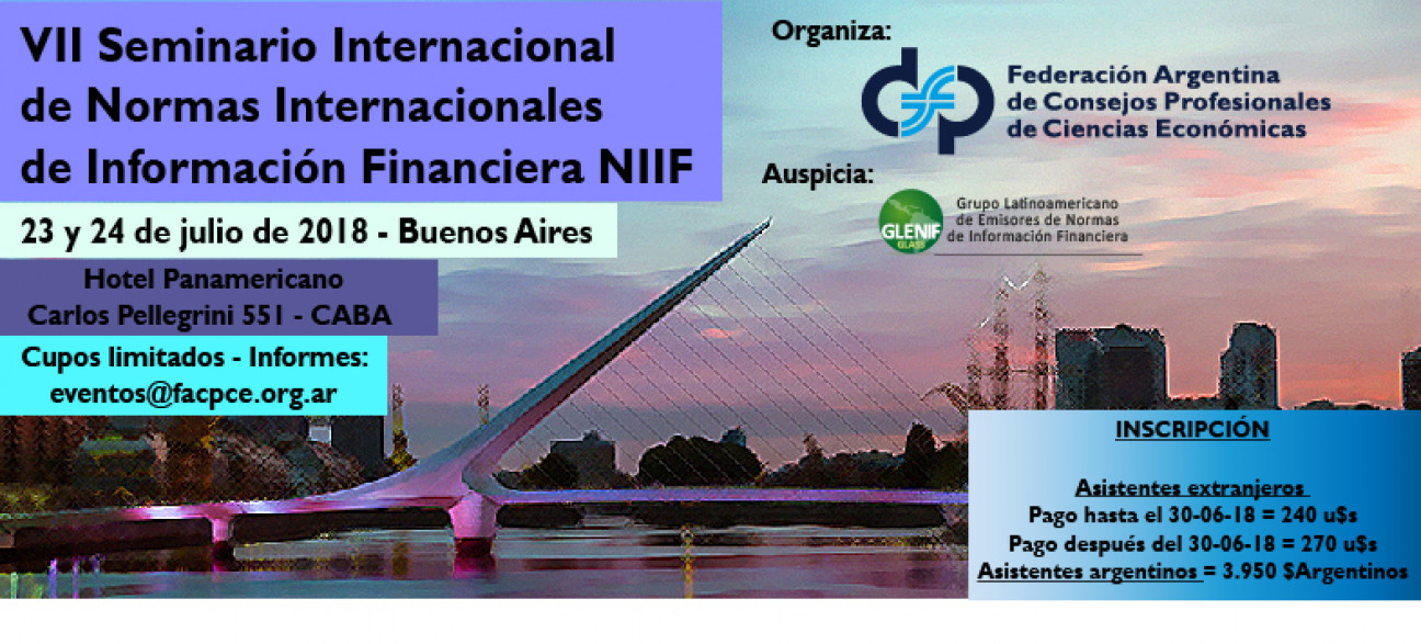 imagen VII Seminario Internacional sobre Normas Internacionales de Información Financiera | Buenos Aires 2018