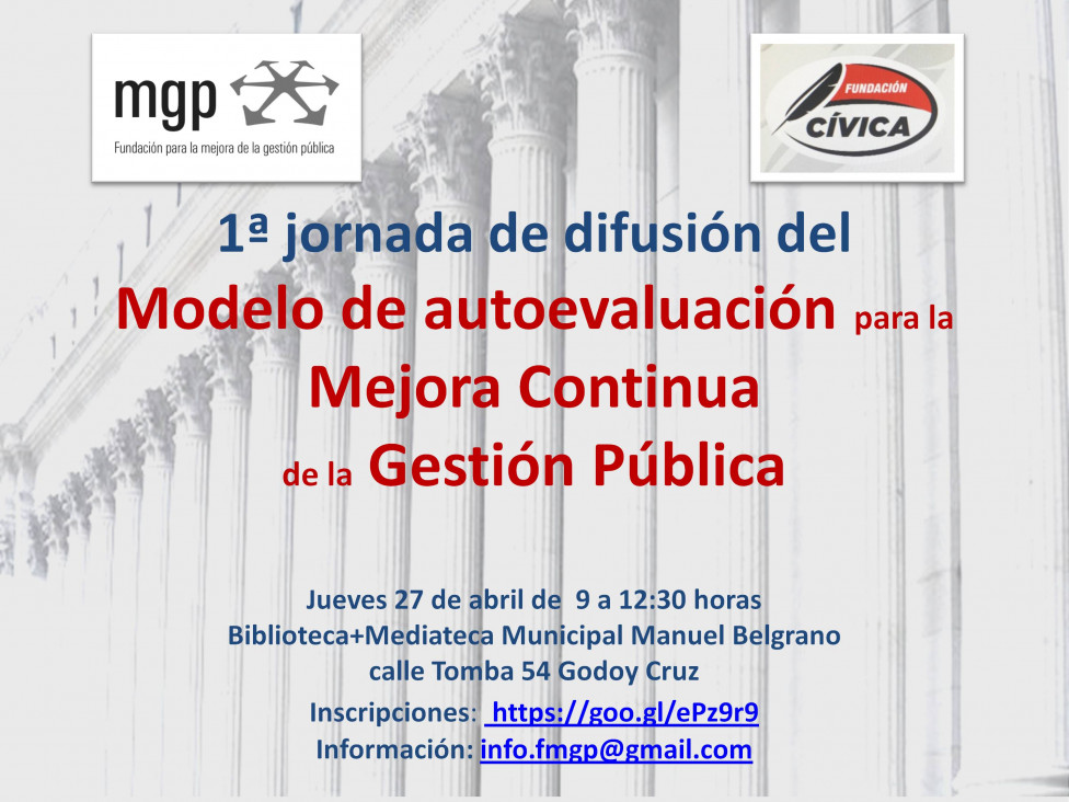 imagen 1ª jornada de difusión del Modelo de autoevaluación para la Mejora Continua de la Gestión Pública.