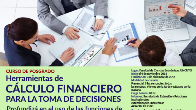imagen Curso de Posgrado: Herramientas de Cálculo Financiero para la toma de decisiones