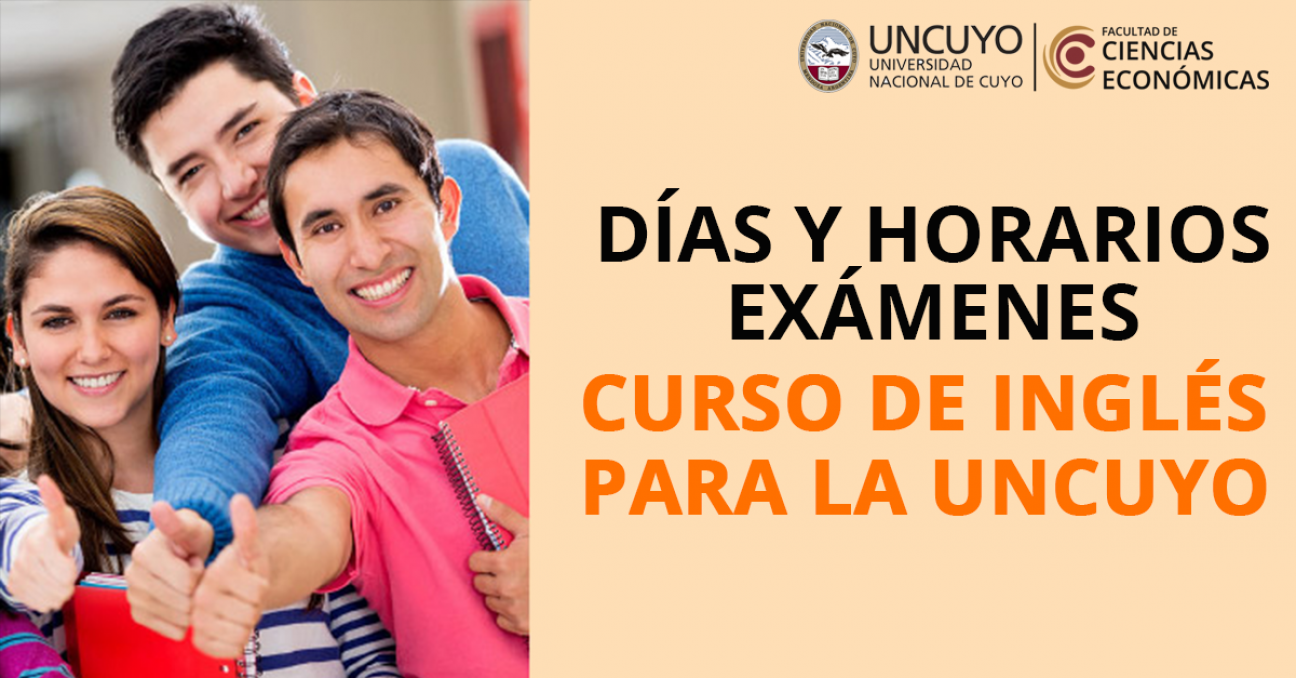 imagen Día y horario exámen oral del Curso de Inglés para la UNCUYO