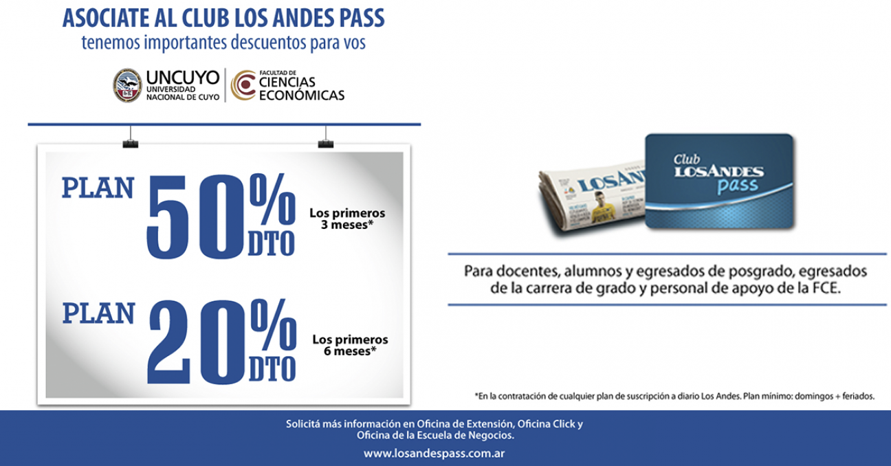 imagen Importantes descuentos con CLUB LOS ANDES PASS