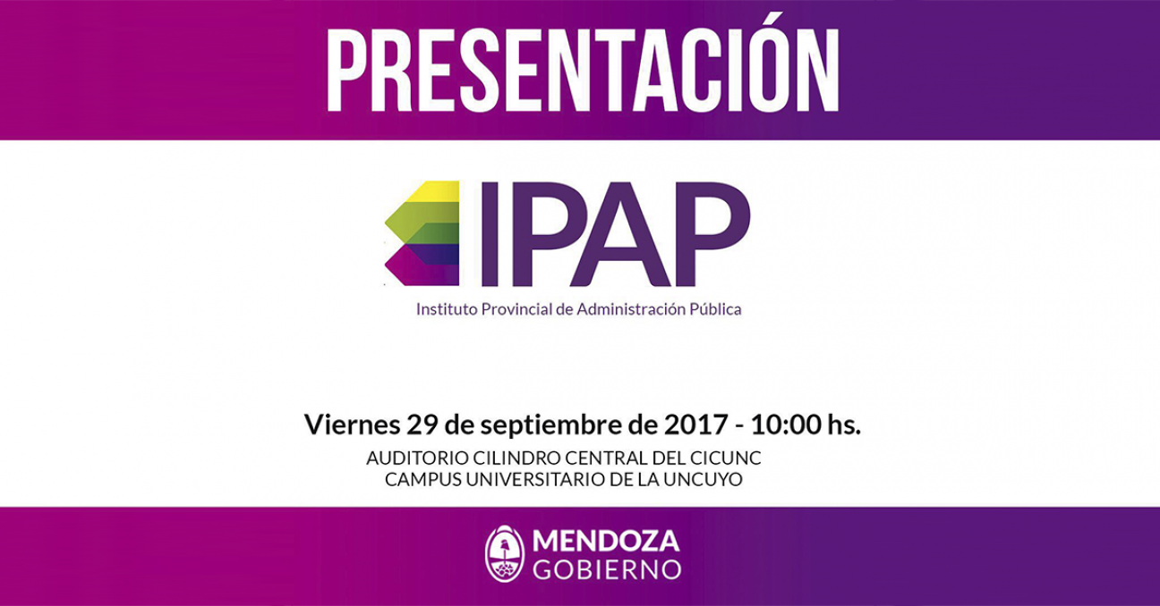 imagen Presentarán el Instituto Provincial de Administración Pública