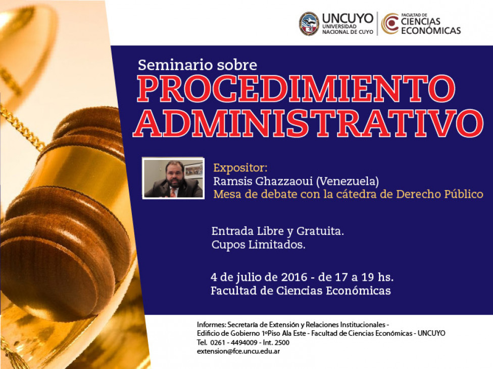 imagen Seminario sobre Procedimiento Administrativo