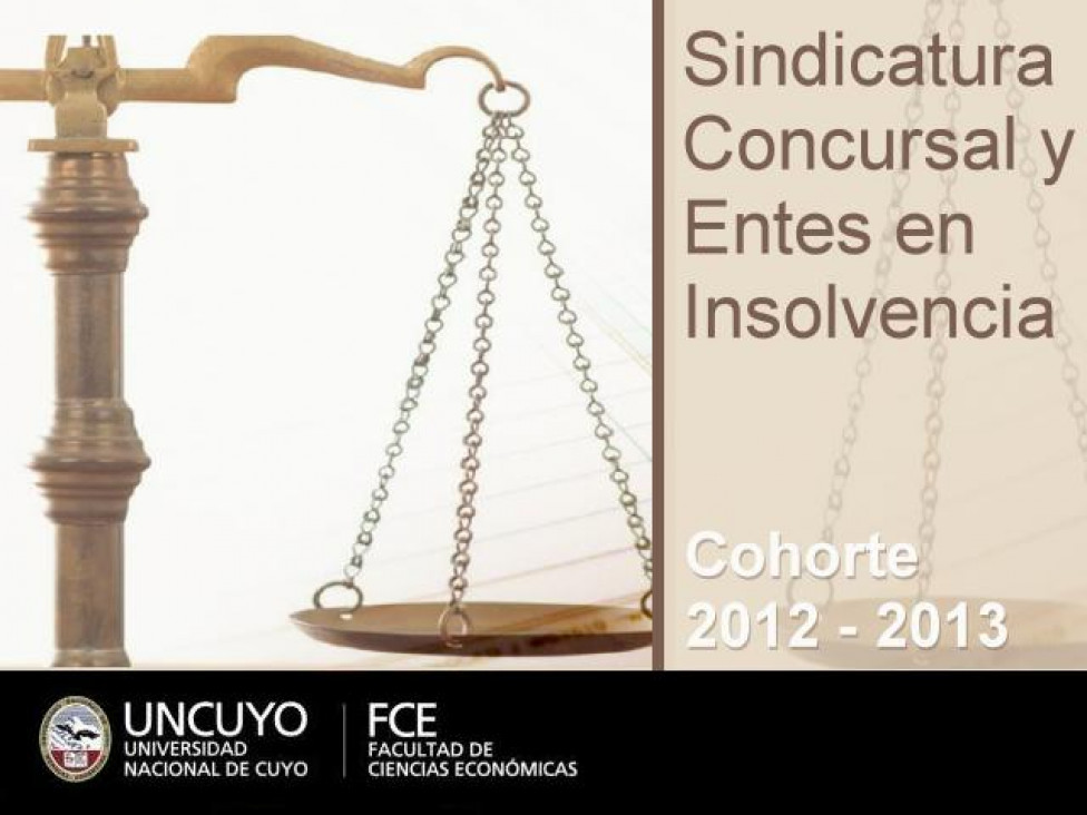 imagen Sindicatura Concursal y Entes en Insolvencia: próximo inicio