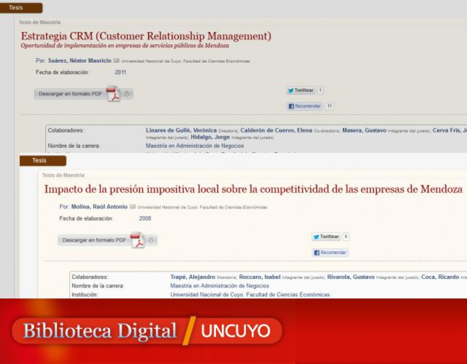 imagen Dos tesis del MBA están disponibles en la Biblioteca Digital