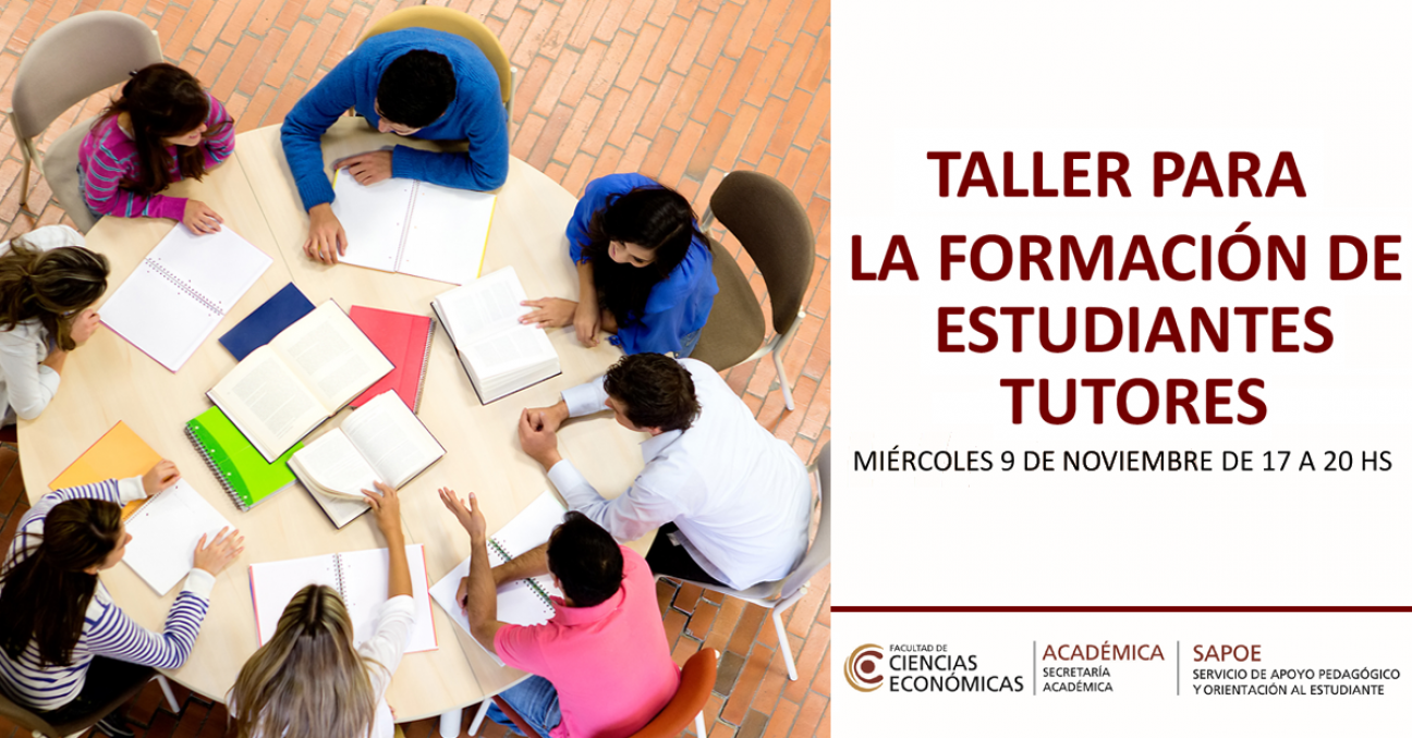 imagen TALLER PARA LA FORMACIÓN DE ESTUDIANTES TUTORES