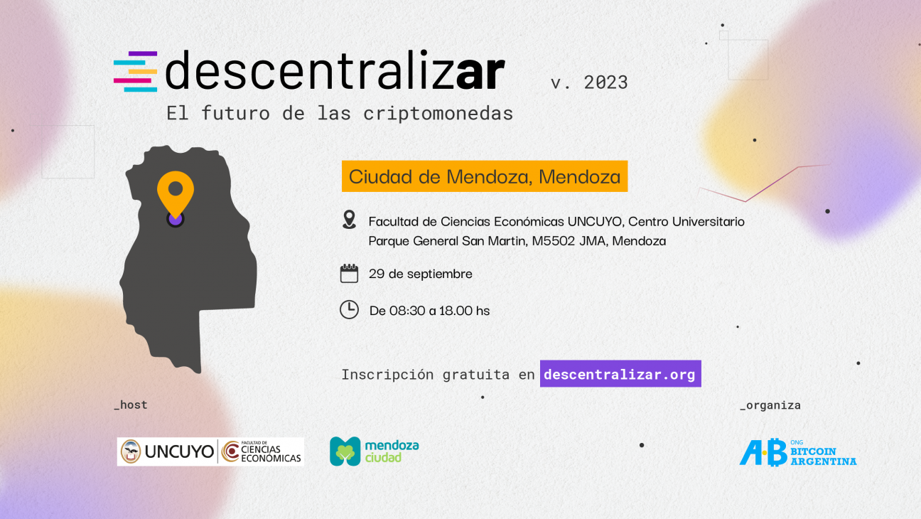 imagen Descentralizar 2023: la conferencia federal, abierta y gratuita sobre criptomonedas y blockchain llega a Buenos Aires, Puerto Madryn y Mendoza