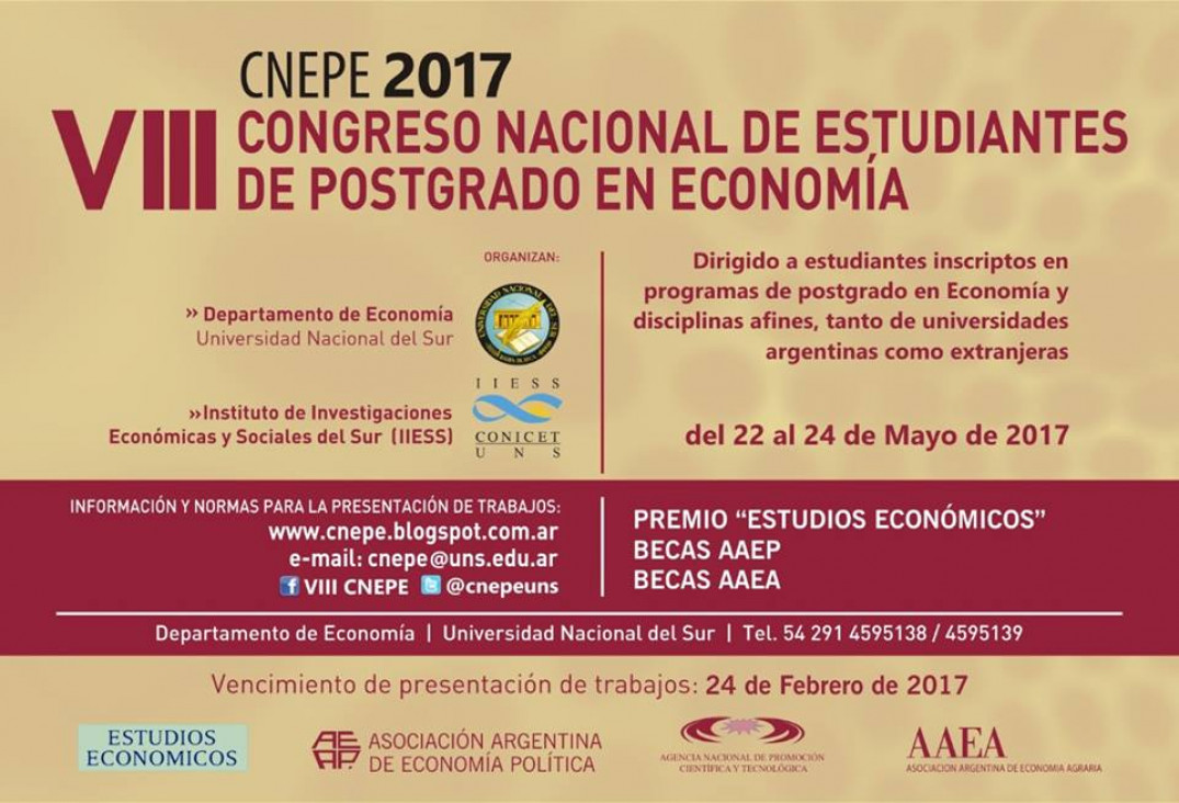 imagen VIII Congreso Nacional de Estudiantes de Posgrado en Economía