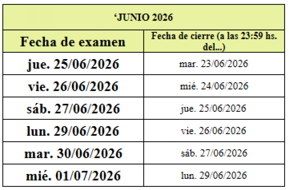 imagen Inscripciones abiertas - Turno Julio (materias cuatrimestrales)