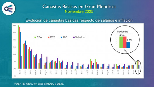 imagen Canastas básicas en Mendoza (noviembre 2025)