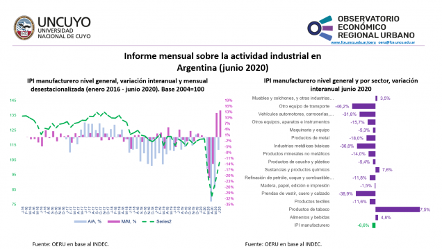 imagen Informe mensual sobre la actividad industrial en Argentina (Junio 2020)