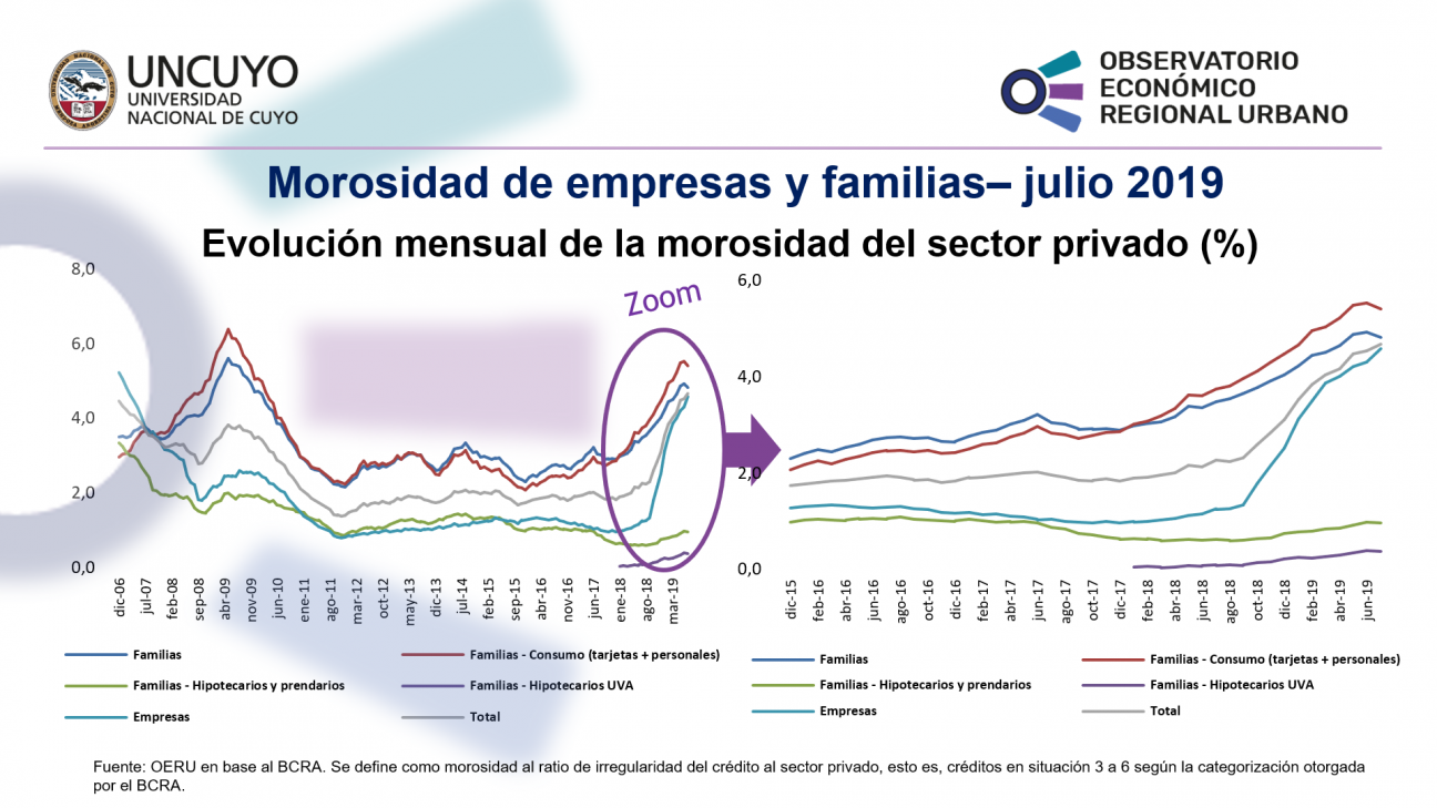 imagen Cartera irregular (Mora) julio 2019